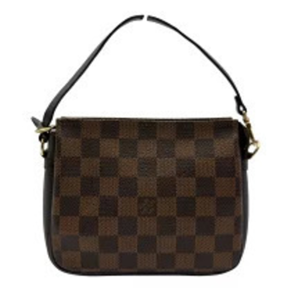Louis Vuitton Trouse Makeup Pouch Clutch Brown Damier Leather Handbag